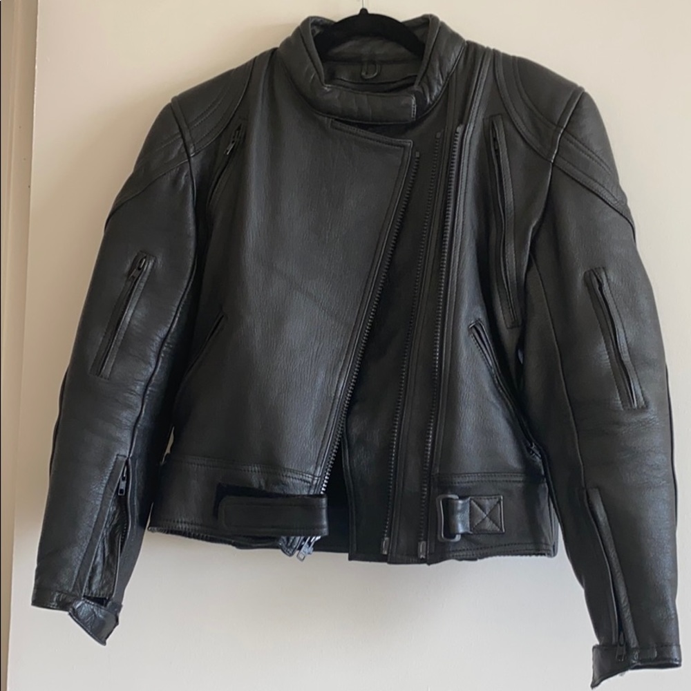 Vintage Leather Padded Motoboss Riding Jacket